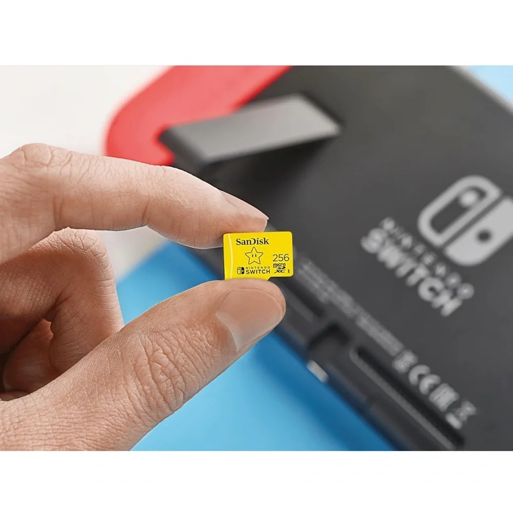 super mario bros u deluxe Nintendo Switch 256gb Sandisk Micro Card SD Bundle